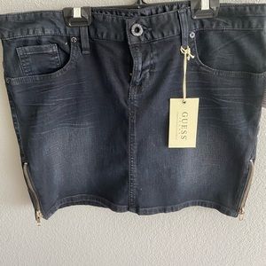 Guess denim dark blue mini skirt